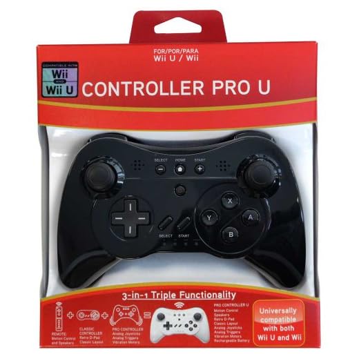 Pro Controller U for Wii and Wii U - Black
