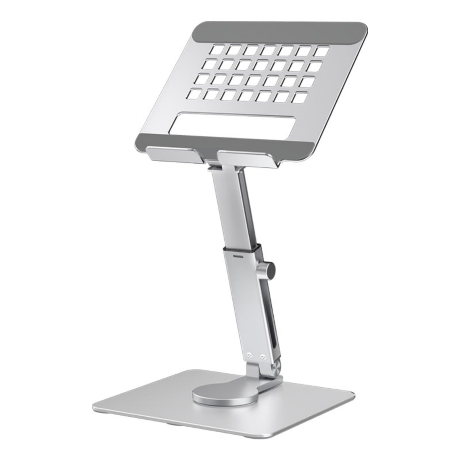 Soporte portátil de aleación de aluminio para tabletas, soporte plegable para teléfono, altura ajustable y ángulo para viajes y oficina, soporte para tabletas
