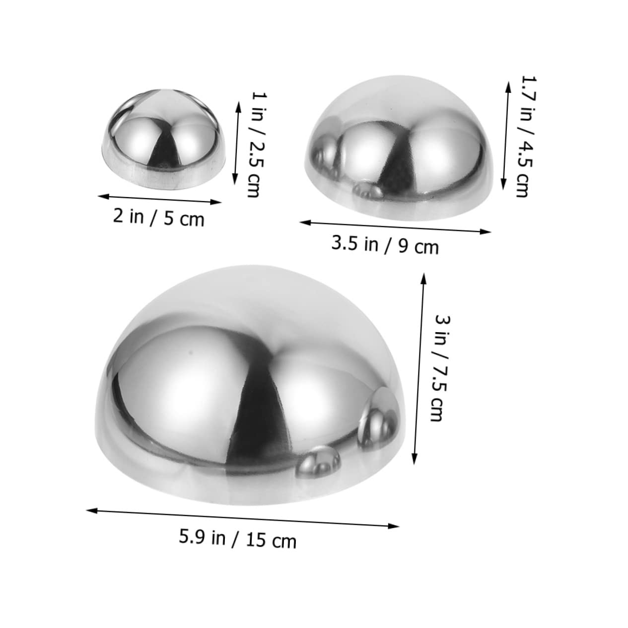 BEBEMOKO 4pcs Garden Reflective Balls Stainless Steel Mirror Gazing Globes for Outdoor Decoration for Lawn Parks and Stores Eye-catching Garden Sphere