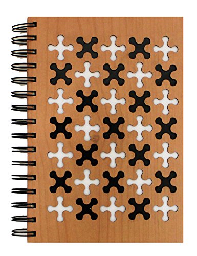 Journaux à spirales en bois noir et blanc pour votre bureau