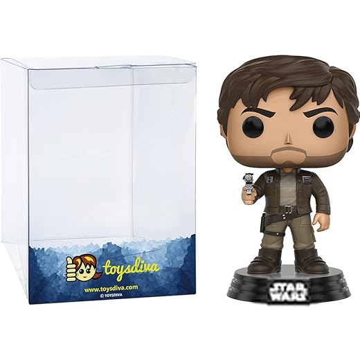 Captain Cassian Andor (Target Exc): P O P ! Vinyl Figurine Bundle With 1 Compatible 'Toysdiva' Graphic Protector (151 - 10451 - B)