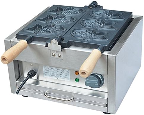 Generic Commercial Use Nonstick 110v 220v Electric 3-cavity 180° Opening Taiyaki Fish Waffle Maker