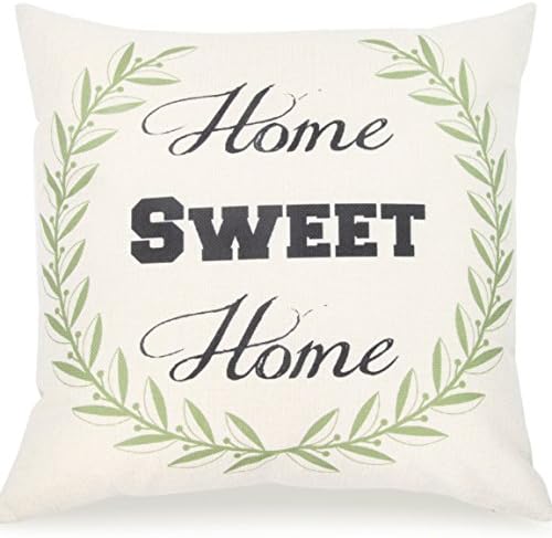 Pal Fabric Blended Linen Square 18x18 Pillow Cover Home Sweet Home Love