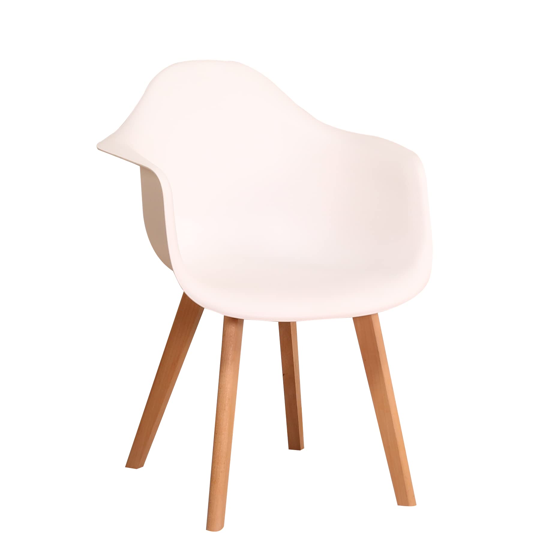 Pack de 6 Sillón Tower Silla de Comedor Silla Escandinava, Pata Madera de Haya, Estilo Nórdico (Blanco+Negro+Gris)