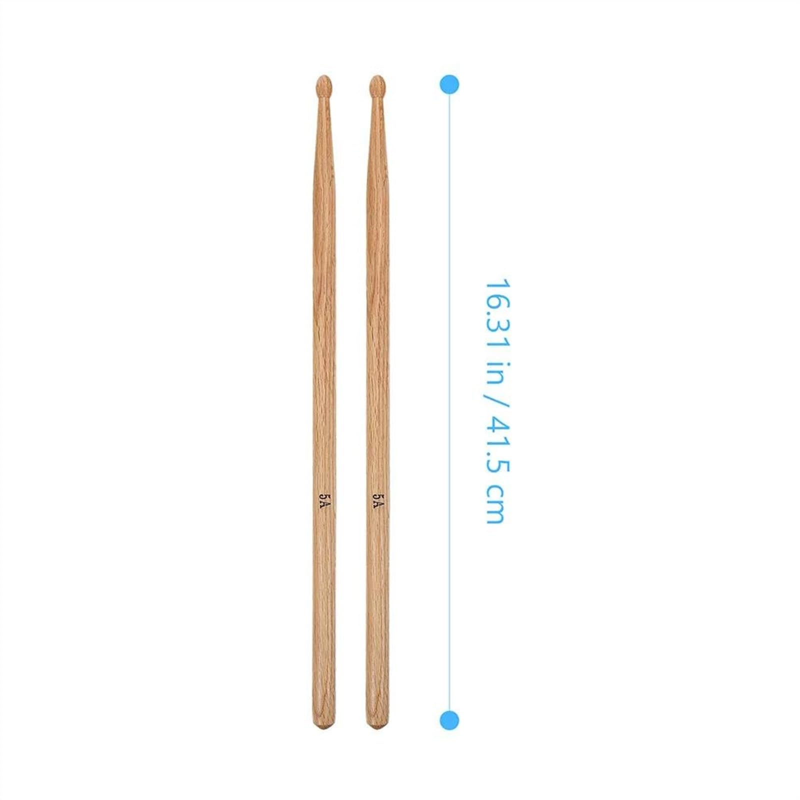 Baquetas para Principiantes Baquetas De Tambor 5A, Baquetas De Escenario De Percusión, Accesorios Prácticos De Madera De Roble
