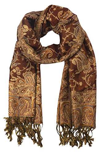 Elegant Reversible Paisley Pashmina Shawl Wrap