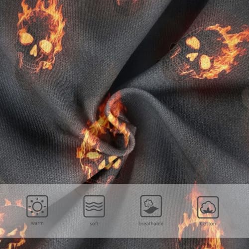 Girls Underwear Toddler 2t Cotton Panties Little Girl Animal Briefs Undies Kids Cool Skulls Fire Dark Black3