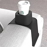 vodvob Couch Cup Holder, Anti-Spill Sofa Cup Holder Silicone Couch Coaster, Suitable for Sofa Recliner Armchairs, Gifts for Mom, Dad, Husband, Grandma, Grandpa, Black