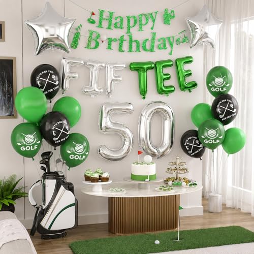 Image of 50th Golf Themed Birthday Decorations for Men 50th Party Decorations