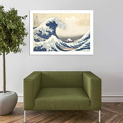 Affiche encadrée Katsushika Hokusai La Grande Vague de Kanagawa taille M Spiffing Prints - 7