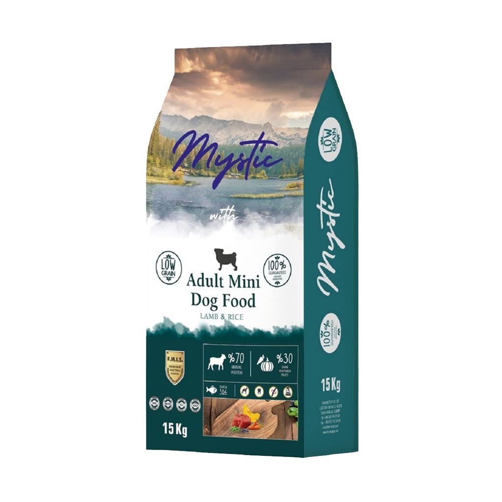Mystic Az Tahıllı Yetişkin Köpek Maması Mini Orta Kuzulu 15 KG