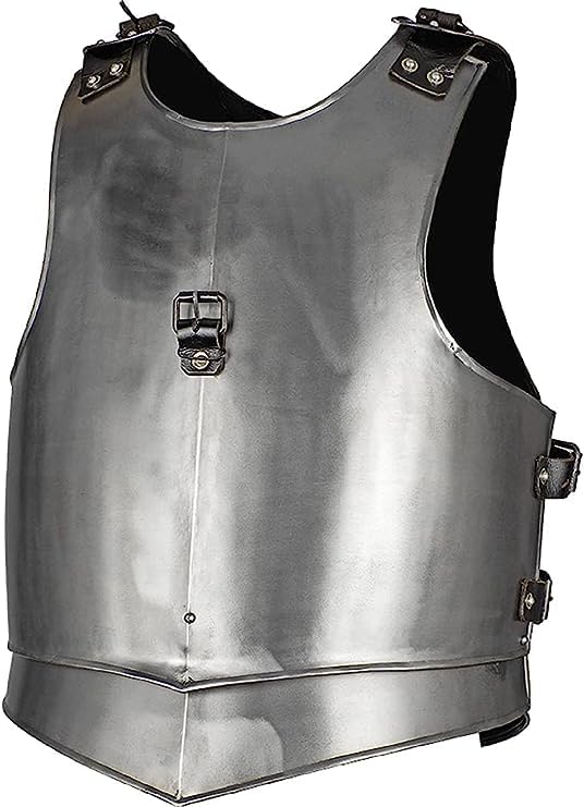 Vigor Steel Breastplate Cuirass Armour, Silver