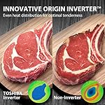 TOSHIBA Countertop Microwave Oven Air Fryer Combo, Inverter, Convection, Broil, Speedy Combi, Even Defrost, Humidity Sensor, Mute Function, 27 Auto Menu&47 Recipes, 1.0 cu.ft/30QT, 1000W - Image 3