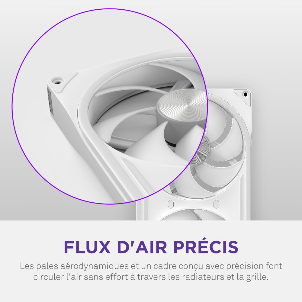 NZXT F360U Ultra - Ventilateur monobloc 360mm Multi-Zone RGB - Blanc