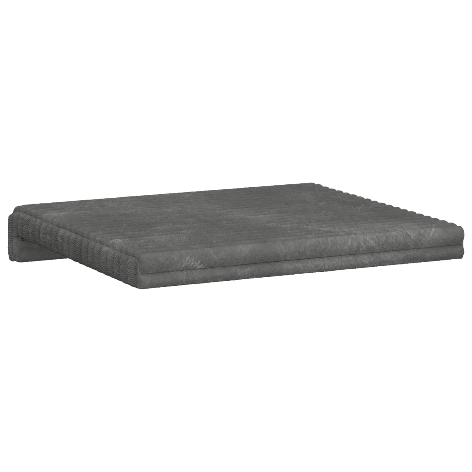 Poduszka na ławkę, 4 sztuki, pluszowy sztruk, jasnoszara, głębokość 35 cm | Antypoślizgowa konstrukcja, wypełnienie piankowe, podstawa z materiału drewnopochodnego, do przedpokoju i salonu