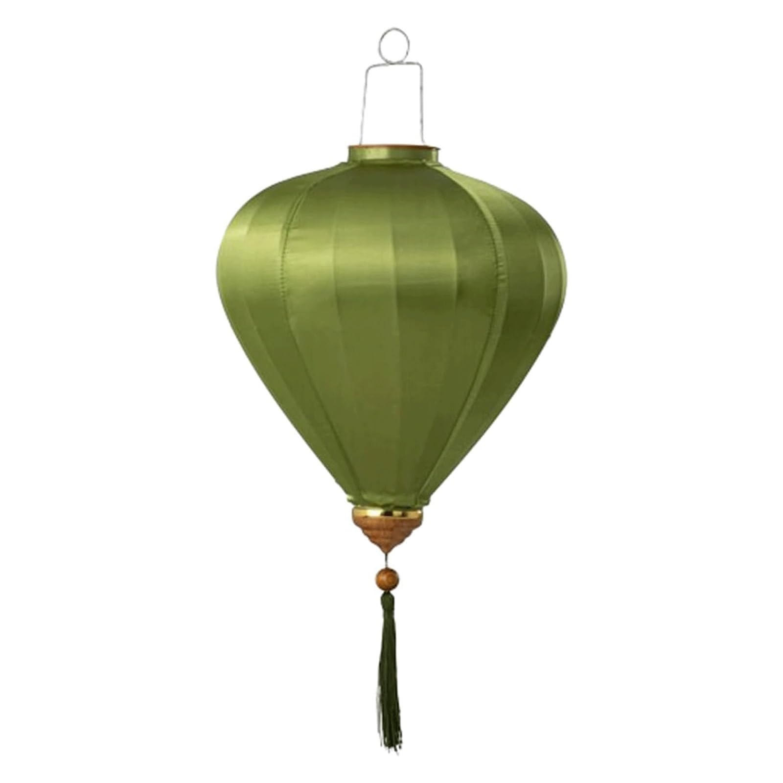 YTGHBIML Oval Silk Lantern Vietnamese Lantern Cloth Oriental Hanging Lantern Fabric Lantern New Year Lantern Japanese Vietnam Hanging Lantern(Grass Green,12 Inch)