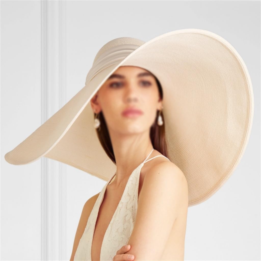 Chapeau de paille protection solaire à grand avant-toit concave