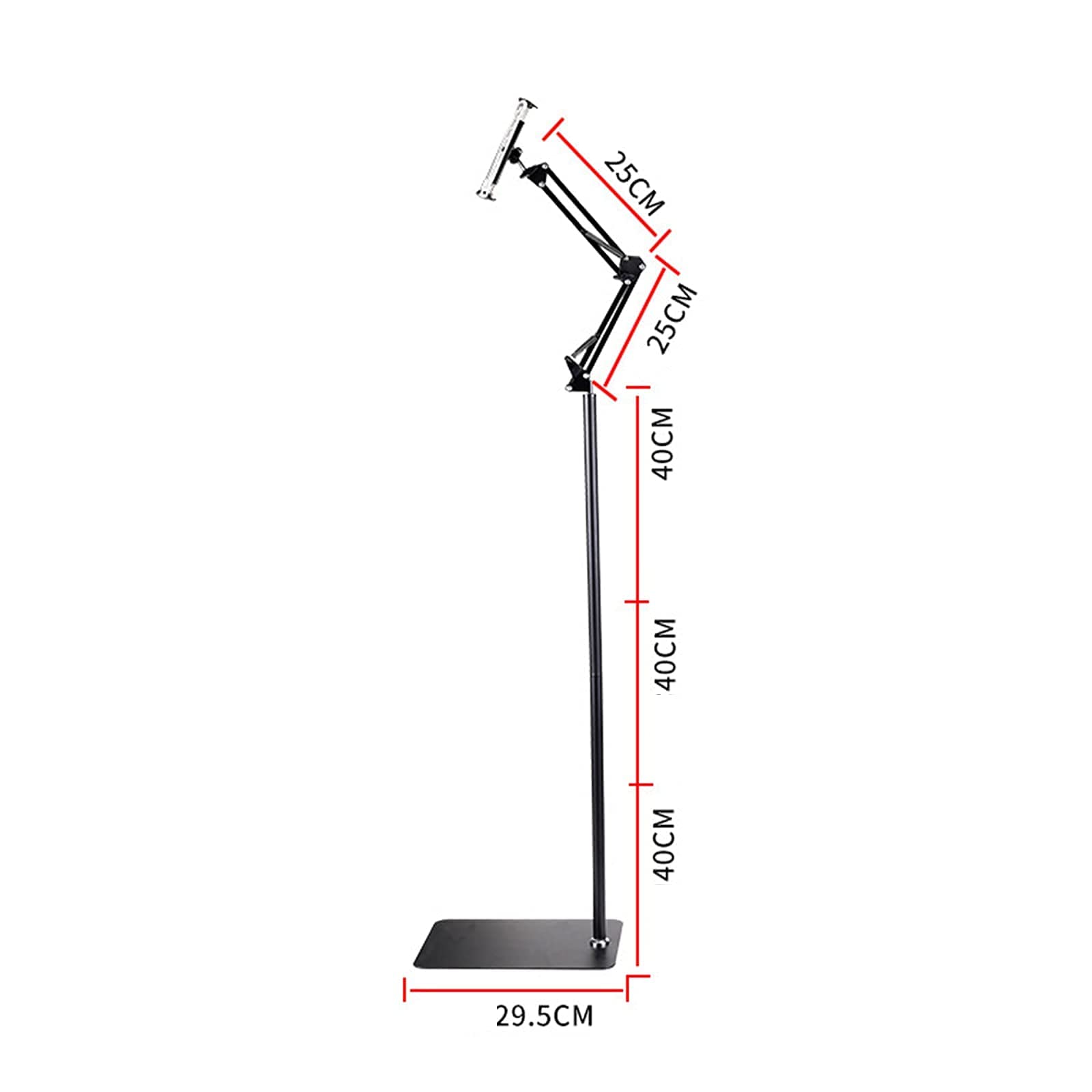 Supporto per Tablet Supporto per Tablet Regolabile Supporto da Pavimento per Telefono Supporto Regolabile in Altezza Compatibile con Tablet PC Switch e Tutti i telefoni 4''-12.9'' 175 cm (Co