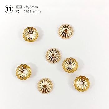 Amazon.co.jp: 【10個】14KGF高質!花座 座金 金具 透かし ビーズ Amazon.co.jp: 【10個】14KGF高質!花座 座金 金具 透かし ビーズ