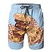 Produktbild Hwgss Men's Swim Trunks Double Cheeseburger and French Fries Quick Dry Board Shorts Bathing Suits Swimwear Volley Beach Trunkssize:XL