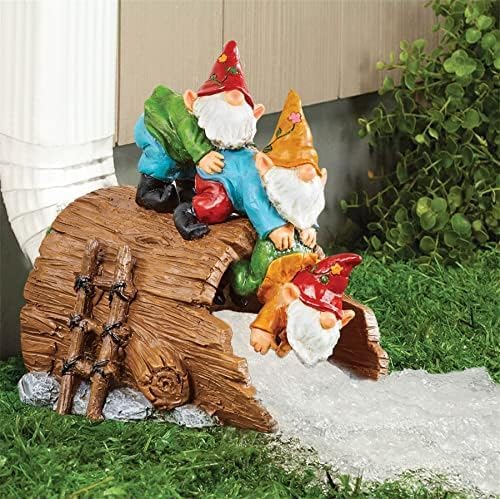 Gnome Gutter Downspout Extensions Splash Block Statue, Frog Outdoor Yard Decor, Garden Gutter Guard for Outsides, 2.5" X 3.5"Downspout Extender, Outdoor Garden Sculpture for Patio Yard and Lawn