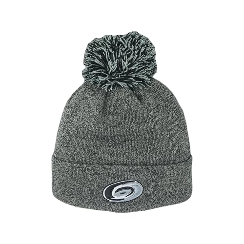 Carolina Hurricanes NHL Officially Licensed Beanie Pom Nimbus Grayscale