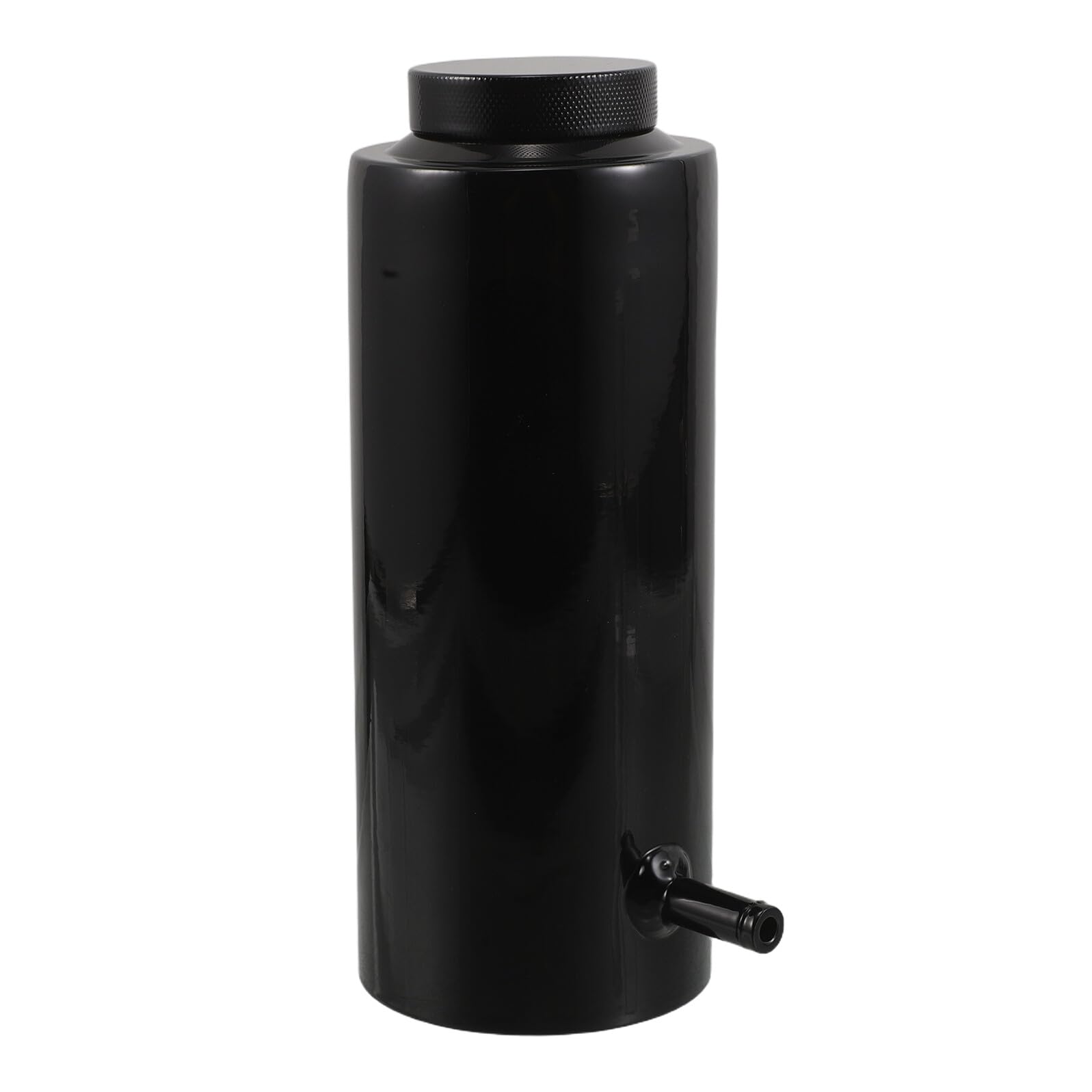 Czarny Aluminiowy Zbiornik Wyrównawczy Chłodziwa Do Samochodu Zbiornik Płyn Chłodzący Odporny Odkształcenia Nowoczesny Design Do Łatwego Monitorowania Poziomu Chłodziwa