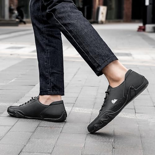Image of Driving Shoes for Men Casual Slip Ons Mens Fashion Shoes Comfort Handmade Chukka Dress Casual Shoes