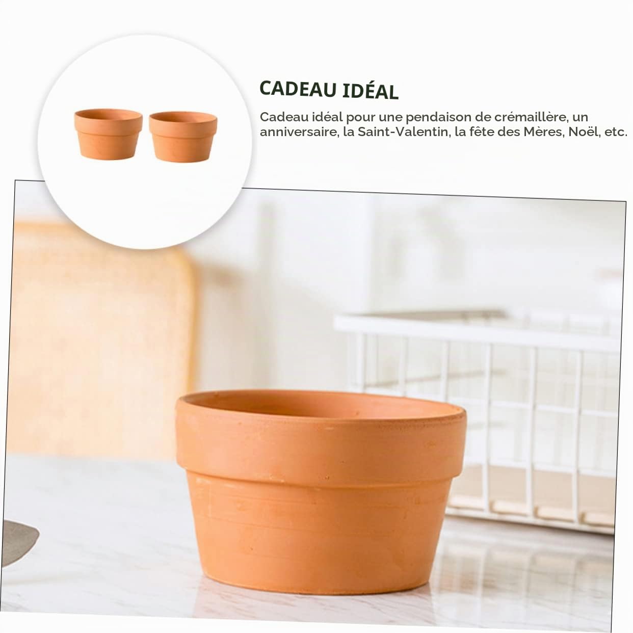 IMIKEYA Pot De Fleurs en Terre Cuite Rouge pour Plantes Succulentes Et Pothos Pot en Argile Naturelle avec Drainage pour Jardin Intérieur Et Extérieur 6.7 Pouces