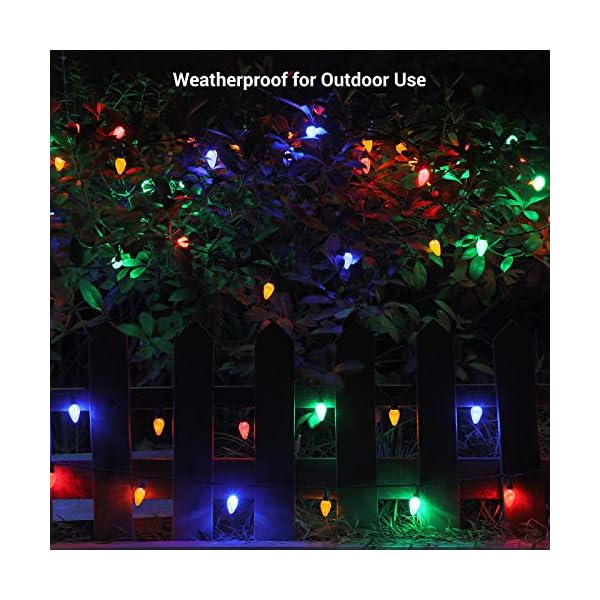 DEWENWILS Batteriebetriebene Weihnachtslichter mit Timer, Fotozellen-Sensor, 6,8 m, 40 LEDs, C7 LED-Weihnachts… – Bild 7