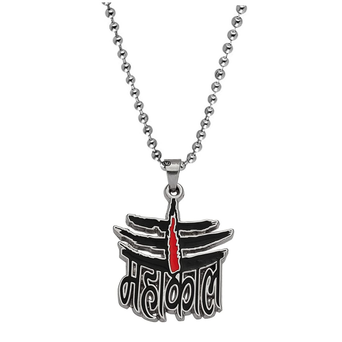 Rock Shiv Mahadev Religious Jewelry Mahakal Shiva Locket with Chain Black and Silver Zinc and Metal Religious Pendant Necklace Chain for Men and Women SujalPn2022124-image-14