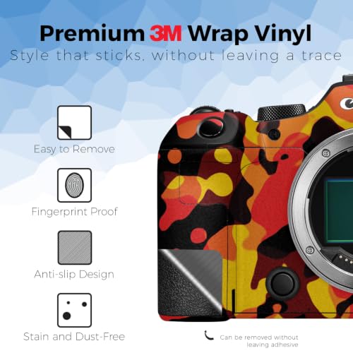 Image of Camera Skin Compatible with Canon EOS R6 Mark III (2025) - Warm Modern Camo - Premium 3M Vinyl Protective Wrap Decal Cover - Easy to Apply | Crafted in the USA by MightySkins