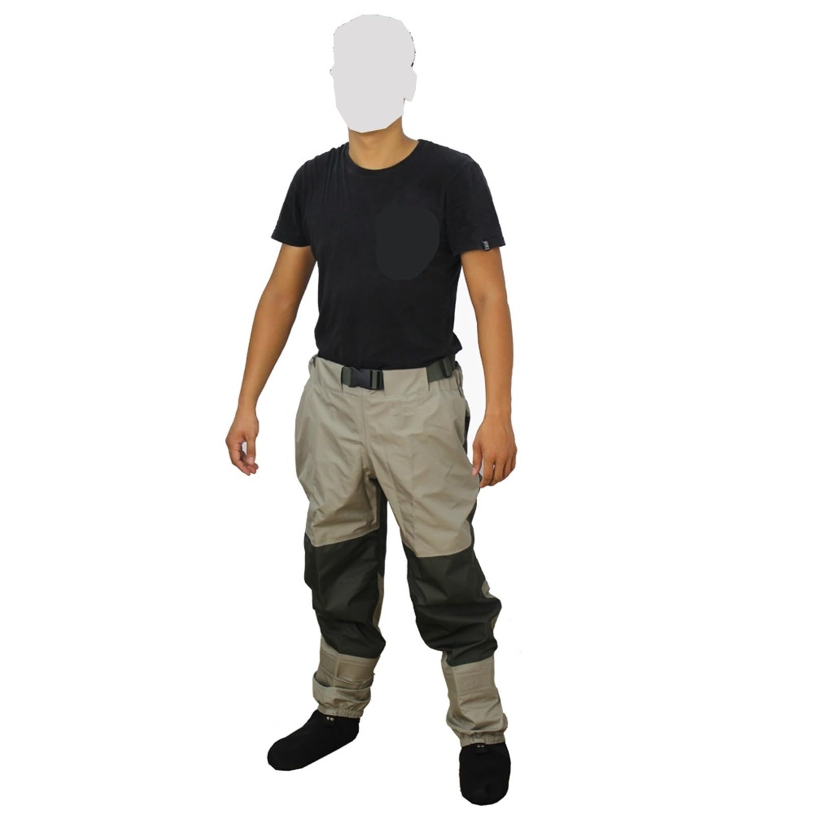 Pantalons de Pêche Imperméables Coupe-Vent Respirants pour Hommes - Waders de Chasse à la Mouche (L)