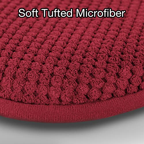 Pagged Red Chairs Cushions For Dining Chairs 6 Pack Non Slip Foam Kitchen Seat Cushions Washable Soft Thick Patio Pads Large Wooden Metal Tapered Chair Cushions,17" X 16" #TOP3