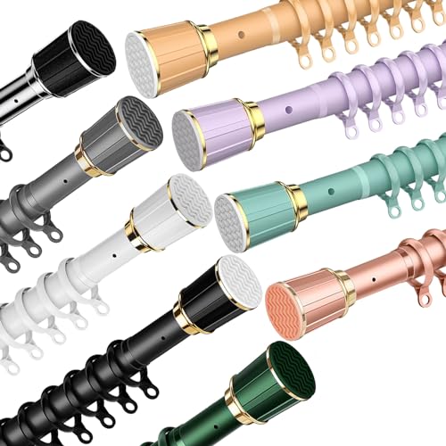 Bastone per tende regolabile in acciaio inox, asta telescopica a molla per installazione senza fori, perfetta per doccia, armadio e finestra, facile da estendere e utilizzare