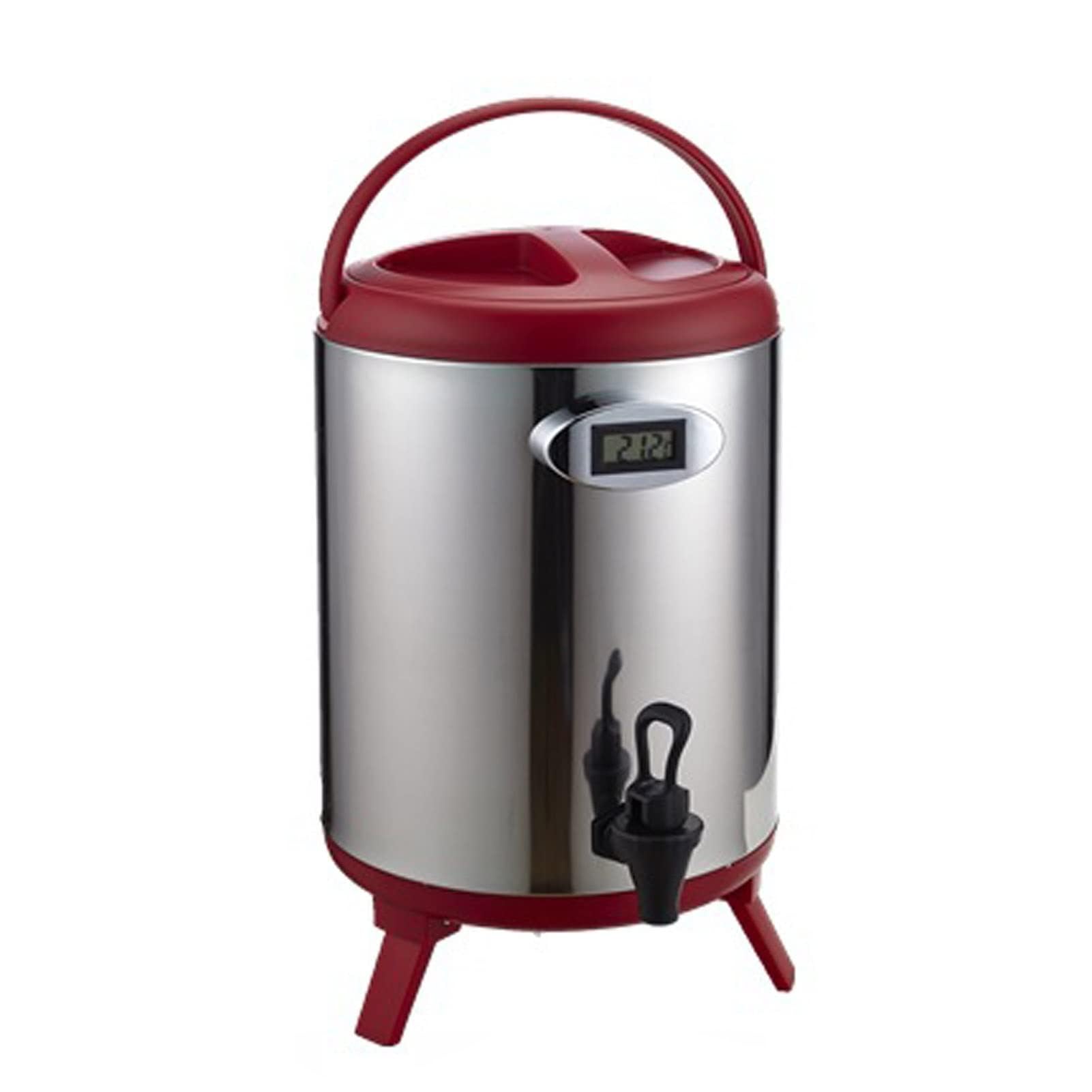 ASerZenith Stainless Steel Insulated Barrel Double Walled Beverage Dispenser With Spigot, With Thermometer, Keep Drinks Hot Or Cold, Suitable For Parties, Buffets, Hotels, Etc To Pursue