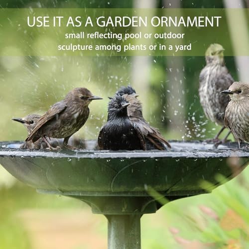 Baignoire pour oiseaux - 25,4 cm de diamètre - Facile à installer - Esthétiquement agréable pour les jardins et les cours