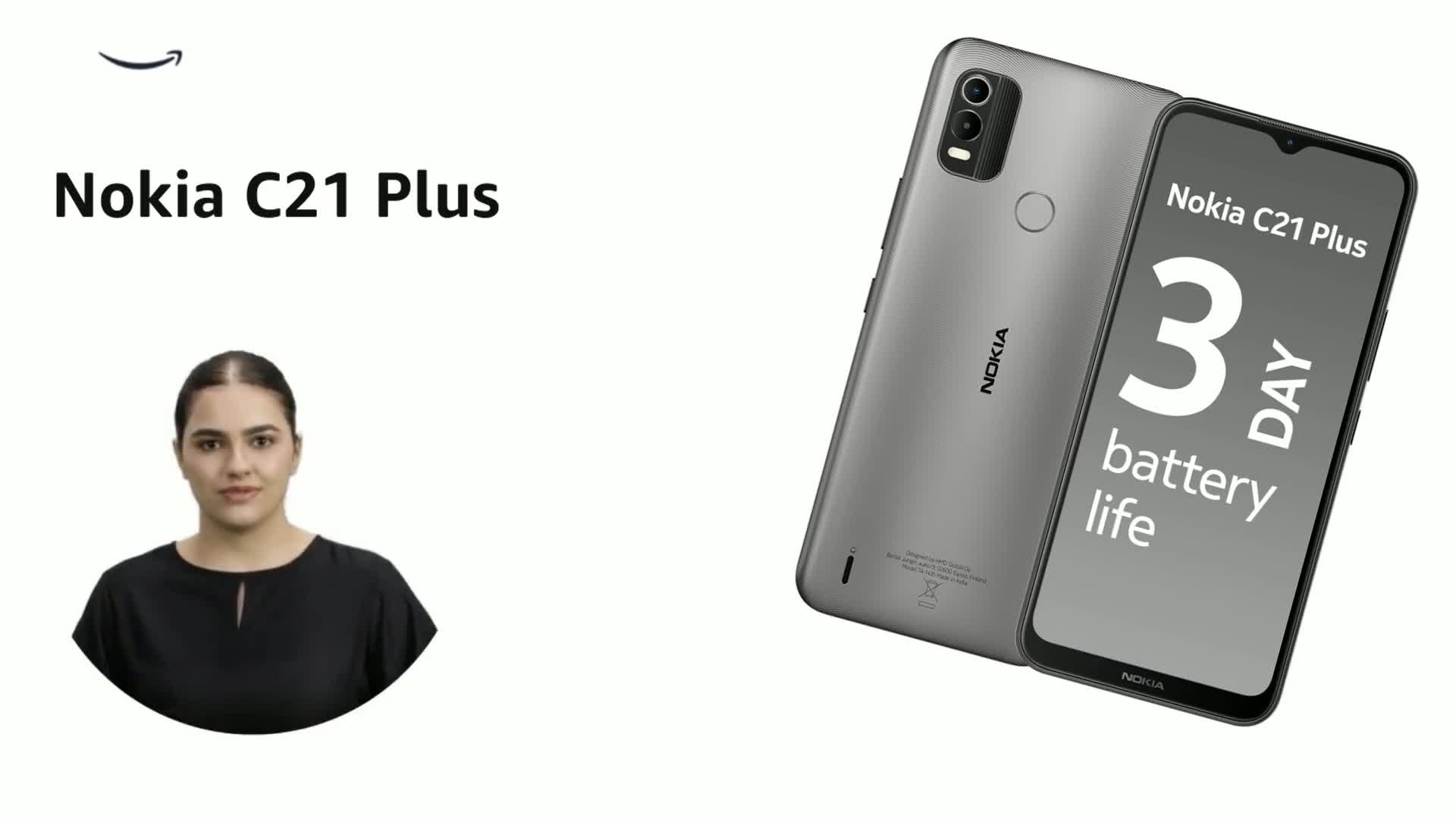 Nokia C21 Plus Android Smartphone, Dual SIM, 3-Day Battery Life