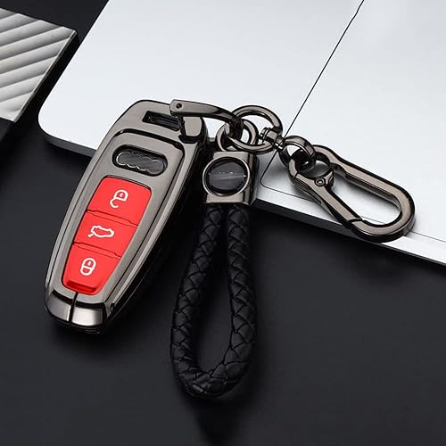 Miniatura 3 de SANRILY Funda para llavero inteligente de 3 botones con revestimiento de aleación de zinc TPU para Audi A3 A6 A7 2022 S3 S8 2023 A8 S3 E-Tron Q8