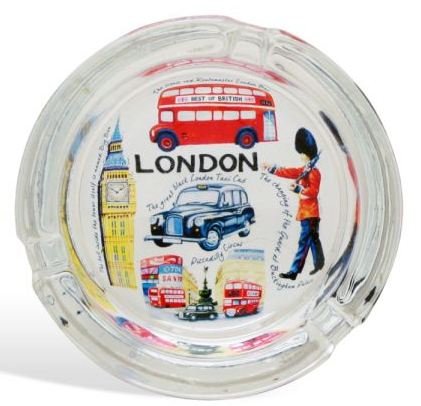 Elgate Iconic London Ashtray Glass in Display Box, Clear