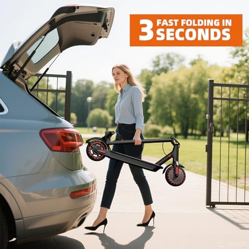 Bild 5 - 8,5 Zoll Elektroroller, 10,4 Ah Klasse A Akku, 3 Geschwindigkeitsmodi, 15-21 Meilen Reichweite & 120 kg Traglast elektroroller mit strassenzulassung