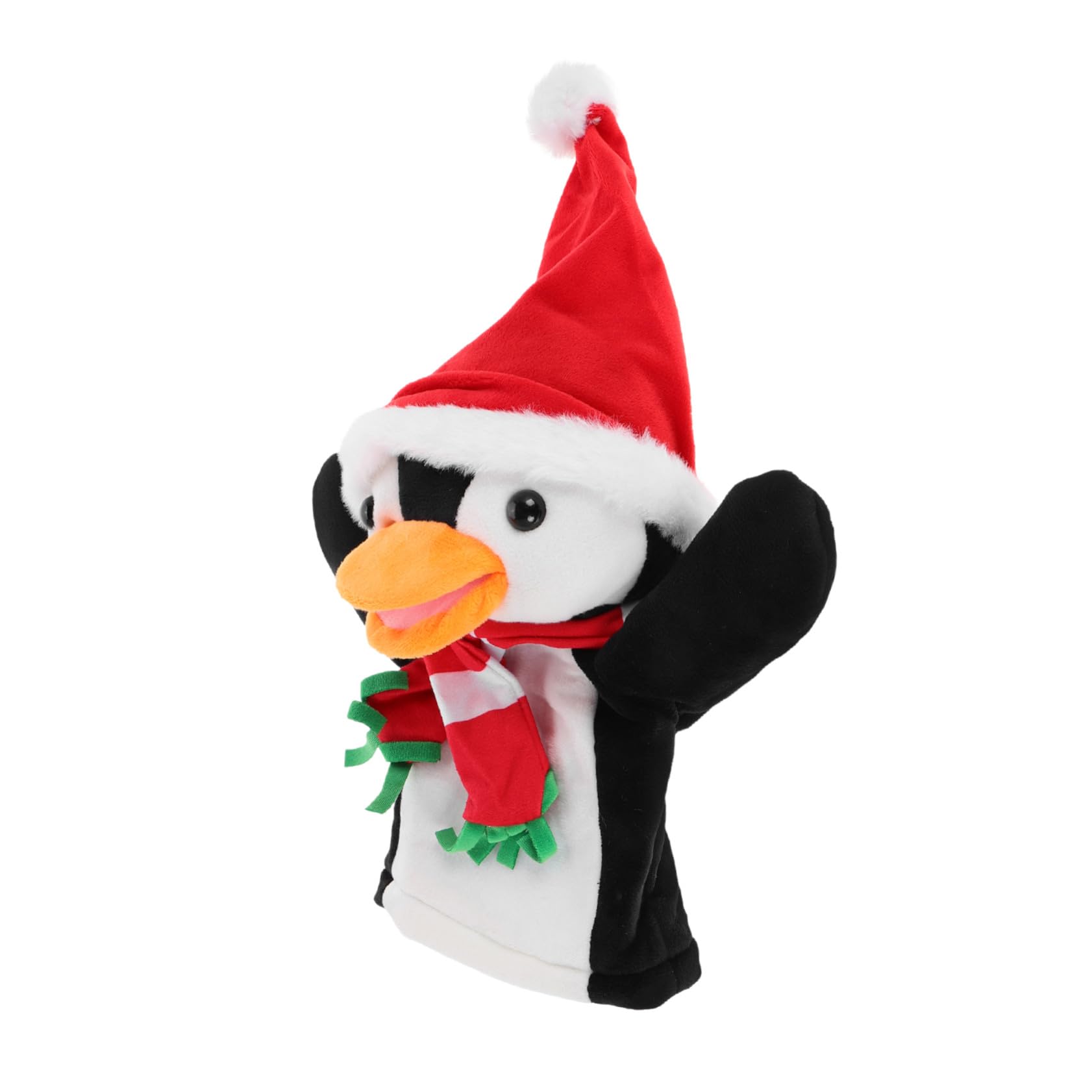 Beaupretty 4 Piezas Muñeco de Mano Pingüino de Peluche para Marioneta de Dedo Interactiva para Cuentos Navideños Juguete de Felpa para Familiares y Decoraciones Festivas