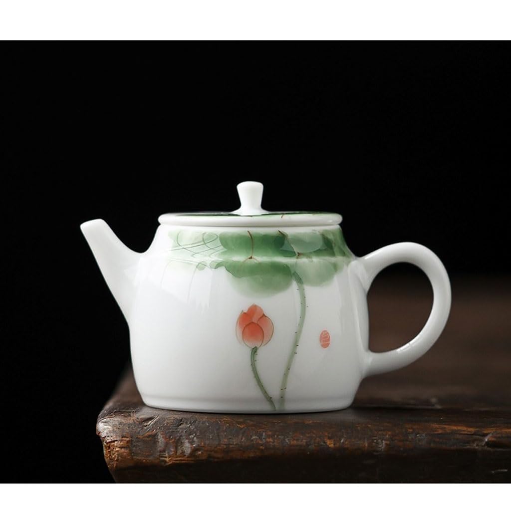 Czajniczek Kreatywny, ręcznie malowany czajniczek Lotus Mały czajniczek Ceramiczny zaparzacz do herbaty Domowy zestaw do herbaty Pojedynczy dzbanek Czarna herbata Kung Fu czajniczek Czajniczek
