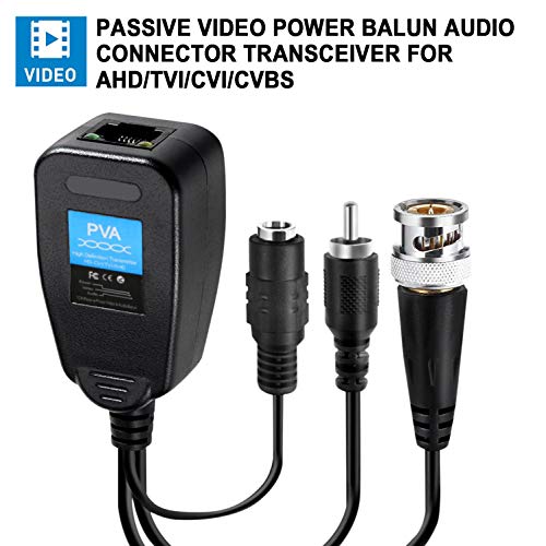 Passive Video Balun 8 Pairs Passive Video Power Balun Audio Connector 960P/1080P/2MP BNC to RJ45 Network Transceiver Cat5e/Cat6 Adapter AHD/TVI/CVI/CVBS for Full HD Security Surveillance Camera System by TJMD - Image 3