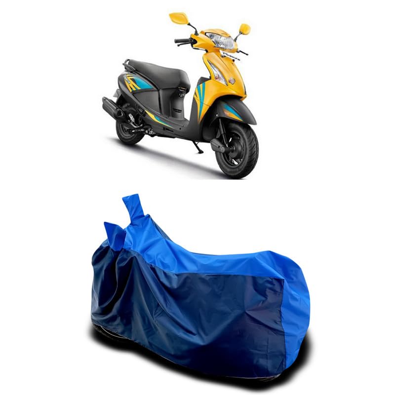 Image of DUFFEL-Two Wheeler Bike Body Cover Compatible for Hero Pleasure 110 Heat Protectio /UV-Rays /Birds Dropping /DustProof /Waterproof All Variants [Nevay Blue]