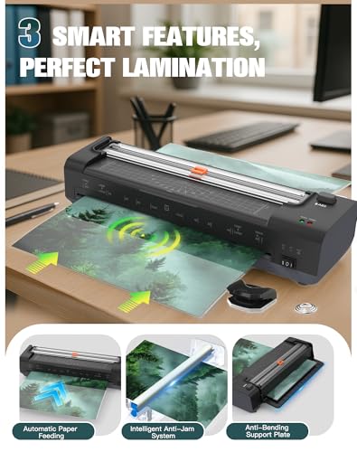11 x 17 Laminator Machine with Auto Paper Feed, Never Jam A3 Plastifieuse Thermique, 10-in-1 Lamination with 20 Laminating Sheets, Cutter, Trimmer, Corner Rounder for Office School image 4