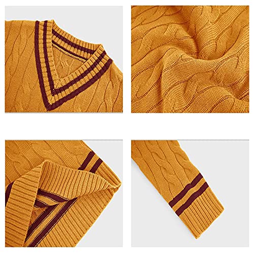 ,Men's Shawl Collar Sweaters V-Neck Relaxed Fit Cable Pullovers,Mens Casual Slim Fit Pullover Sweaters Long Sleeve Top #TOP4