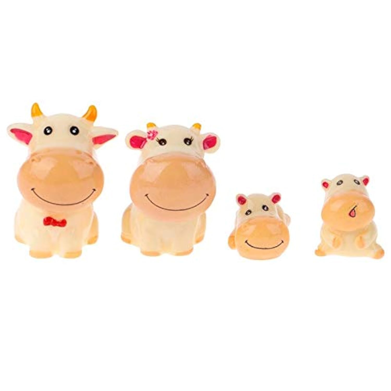 BHOOLU&GOOLU Cute Mini Calf Family showpieces - 4 pcs/Set