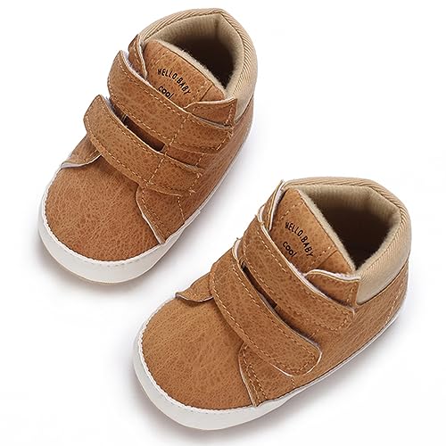 Image of E-FAK Baby Shoes Boys Girls Infant Sneakers Non-Slip Rubber Sole Toddler Crib First Walker Shoes