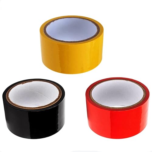 Miniatura 4 de WHZAZGW 3 rollos de cintas estáticas antiadherentes, sin pegamento, cinta adhesiva de absorción electrostática, color negro, rojo y amarillo